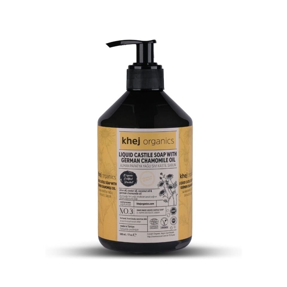 No.3 - Alman Papatyası Yağlı Sıvı Kastil Sabun 500ML (Hassas Cilt Sabunu)