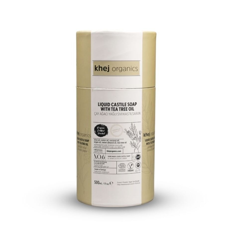 No.6 - Çay Ağacı Yağlı Sıvı Kastil Sabun 500ML (Akne/ Yağlı Cilt Sabunu)